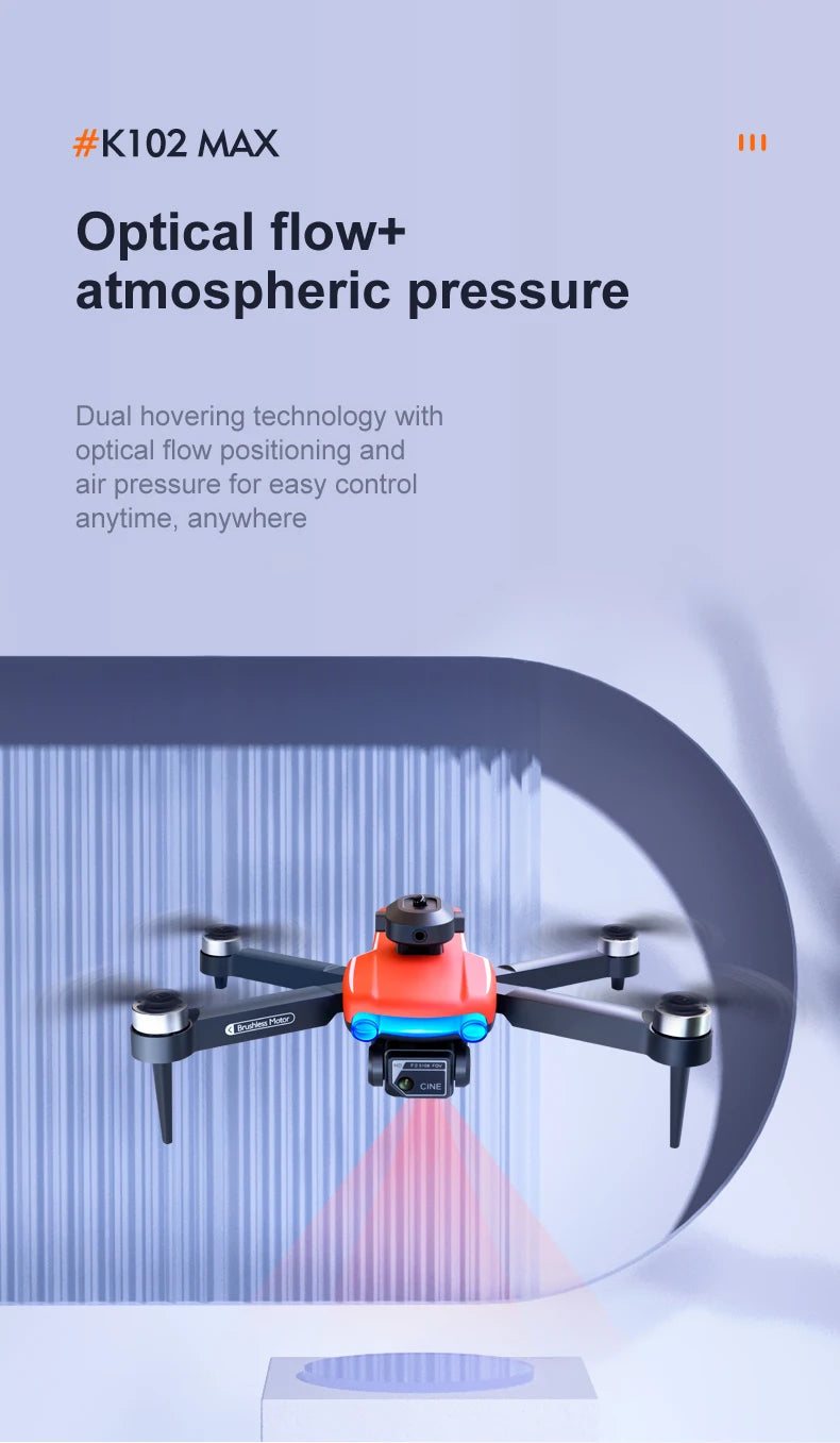 KBDFA K102 Pro Mini Drone 4K HD Camera Optical Flow Drones Aerial Photography Quadcopter Obstacle Avoidance WIFI FPV Dron RC Toy