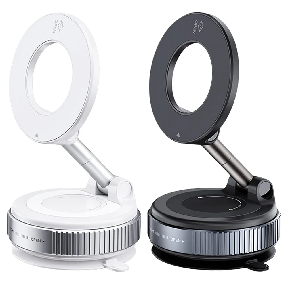 360° Adjustable Vacuum Magnetic Car Phone Holder For Magsafe Magnetic Suction Cup Phone Holder Folding Stand for Car Mirror Gym