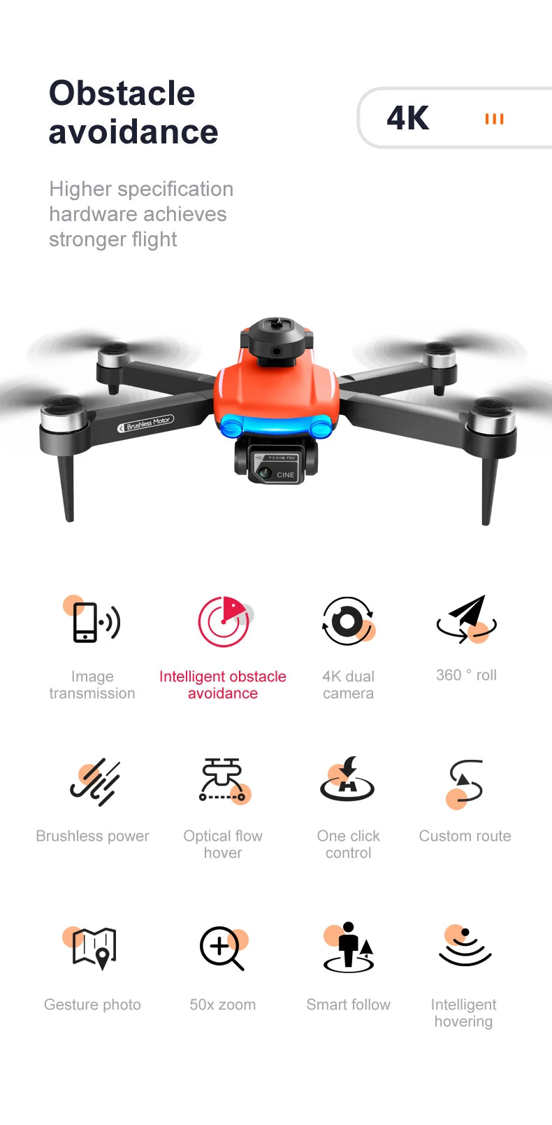 KBDFA K102 Pro Mini Drone 4K HD Camera Optical Flow Drones Aerial Photography Quadcopter Obstacle Avoidance WIFI FPV Dron RC Toy