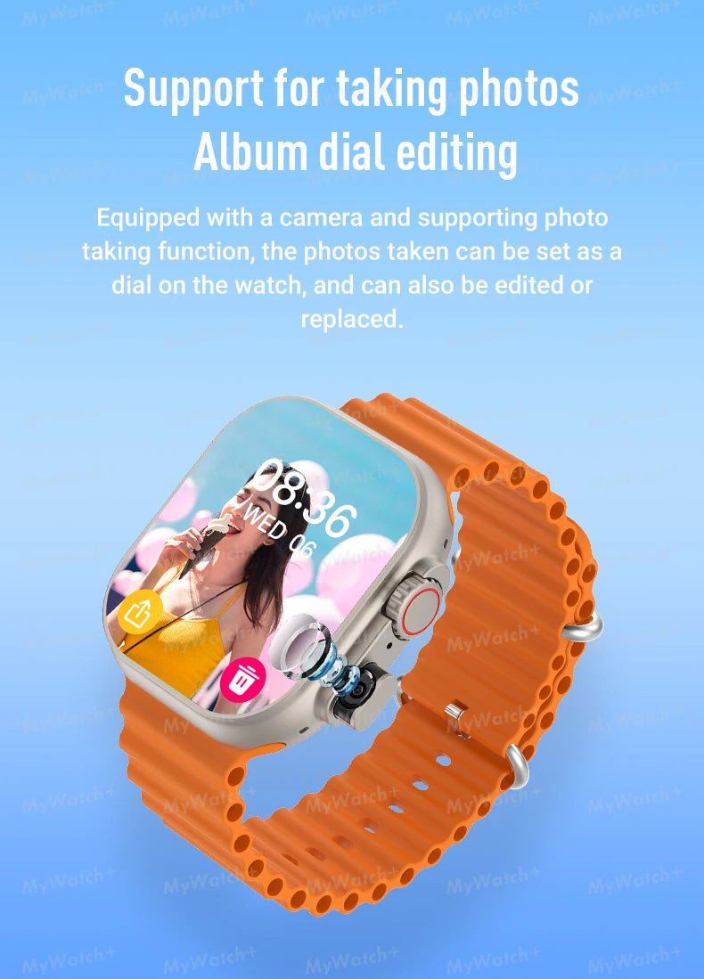 2025NewSmart Watch 4G SIM Card and Camera Video Call Notification HD Screen Custom Dial Support Earphone Connection Smart Watch