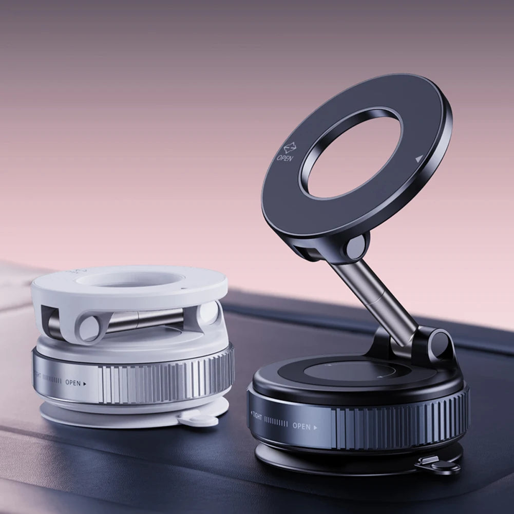 360° Adjustable Vacuum Magnetic Car Phone Holder For Magsafe Magnetic Suction Cup Phone Holder Folding Stand for Car Mirror Gym
